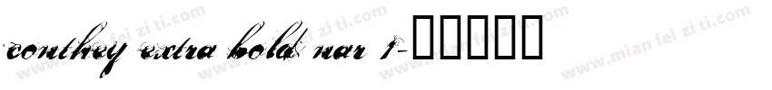 conthey extra bold nar 1字体转换